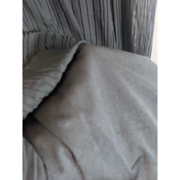 Lane Bryant Dress 18 Black Tank Midi Crinkle Neutral Minimalist Capsule Staple - Picture 8 of 13